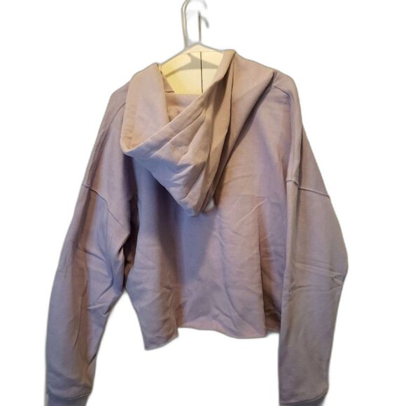 MTV Womens 3X Lavender Cropped Hoodie Checkered Logo Sweatshirt Streetwear Y2K - Picture 3 of 8